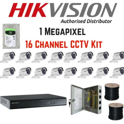16 CHANNELS CCTV Camera Complete SECURITY SURVEILLANCE Kit + 6 TERABYTE HDD