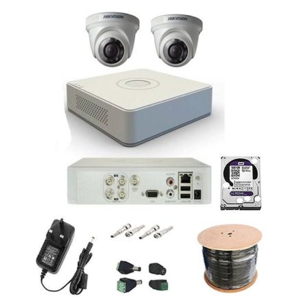 Hikvision 720P Turbo HD 2 Dome CCTV Cameras With DVR Combo Kit