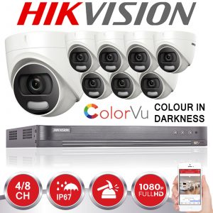8 units day and night full ColorVu 2MP CCTV DVR Surveillance Camera System